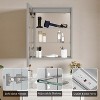 Alita LED Bathroom Medicine Cabinet with Mirror, 3-Mode Dimmable Light, Anti-Fog, Memory Function, Outlet - 3 of 4