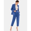 EXLURA Women's Business Blazer and High Elastic Waist Pant Suit Set Loose Fit Casual Fall Winter 2 Piece Suits for Work - 4 of 4