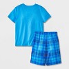 Boys' 2pc Short Sleeve Crew Pajama Set - Cat & Jack™ - 2 of 4