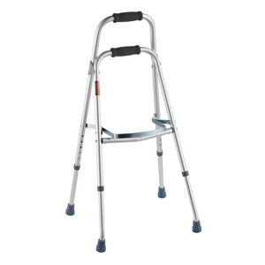 VEVOR Folding Hemi Walker,One Arm Folding Walker with 6 Level Height,Lightweight Aluminum | Side One-Hand Style Mobility Aid,Up to 350LBS,Black&Silver - 1 of 4