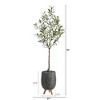 Nearly Natural 70-in Olive Artificial Tree in Gray Planter with Stand - 2 of 4