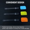 Unique Bargains Flexible Heat Resistant Non-scratch Non Stick Spatula Set 7.3" x 1.7"/Red, Orange, Green, Blue, Yellow 3 Pcs - 4 of 4