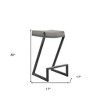 HomeRoots 30" Gray and Black Faux Leather and Iron Backless Bar Height Bar Chair - 3 of 4