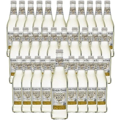 Fever Tree Light Ginger Beer- Premium Quality Mixer - Refreshing Beverage for Cocktails & Mocktails 500ml Bottles