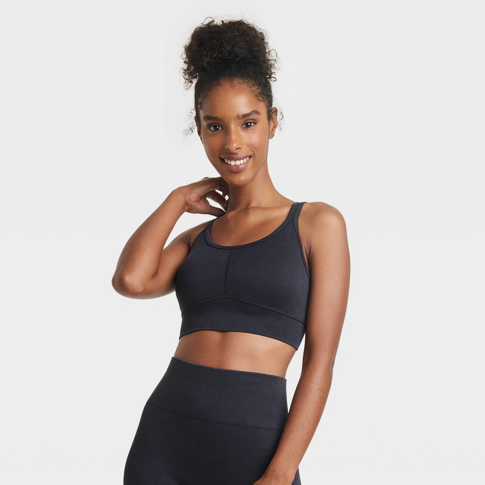 Women's Seamless Strappy Bra - JoyLab™ Black S