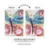 Folk Butterfly Moire Garden Flag - 3 of 4
