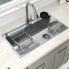 CHEVNI Silver Kitchen Sink Stainless Steel Single Bowl With Faucet Cup Washer Drop In Top Mount - 3 of 4