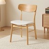 KWPZQEB Wood Dining Chairs Set of 2, Farmhouse High Back Dining Room Chairs with Upholstered, Kitchen chair for Bistro, Living Room, Kitchen - 2 of 4