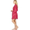 INTIMO Women's Knee Length Satin Robe with Tie Sleepwear - 3 of 3