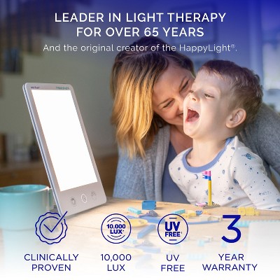 White Ultra-Thin LED Light Therapy Nightstand Lamp