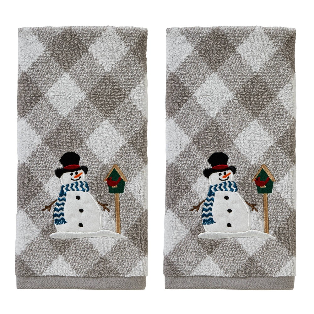 Photos - Towel 2pc Snowman Birdhouse Hand  Set - SKL Home: Cotton Jacquard, Midweigh