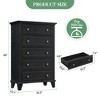 COZONY 48" Tall 5 Drawer Dresser for Bedroom, Wooden Chest of Drawers with Deep Storage, Modern Organizer w/Metal Handles for Living Room, Hallway - 2 of 4