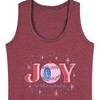 Women's - Instant Message - Christmas Joy To The World Sparkle Graphic Racerback Tank - 2 of 4
