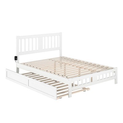 Queen Tahoe Bed With Footboard And Twin Xl Trundle White - Afi ...