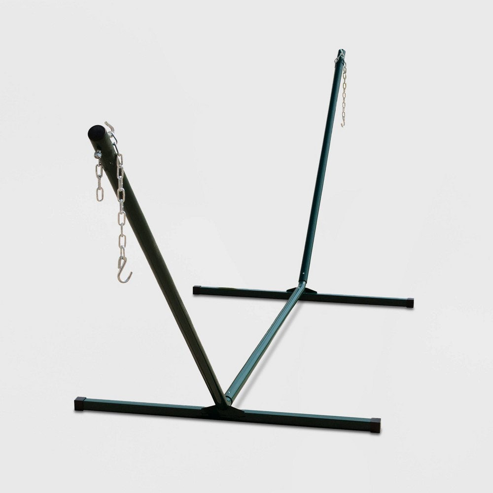 15' Two-Point Patio Hammock Stand - Green - Algoma: Steel Frame, 500 lbs Capacity, All-Weather