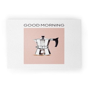Mambo Art Studio Italian Coffee Maker Pink 30" x 20" Welcome Mat - Society6 - 1 of 3