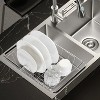 LunaLulinlk Stainless Steel Dish Drainer Plate Rack, Extendable Dish Drying Rack Basket for Fruits Vegetables Pots Bowls Plates and Kitchen Utensils - 3 of 4