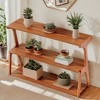 Hommoo 47" 3-Tier Narrow Console Table, Solid Wood Leg Entryway Sofa Table - 3 of 4