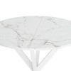NicBex Modern Round Dining Table with Two Piece Removable Top and Cross Leg,Off-White/Black/White - 4 of 4