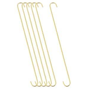 Unique Bargains Carbon Steel Indoor Outdoor Utility Hooks and Hangers 6 Pcs - 1 of 4