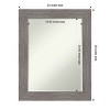 Amanti Art Pinstripe Plank Grey Petite Bevel Bathroom Wall Mirror 29.5 x 23.5 in. - 4 of 4