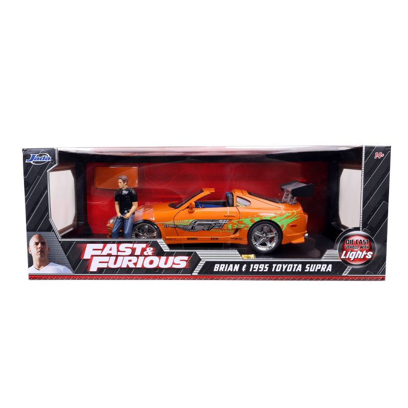 Fast &#38; Furious 1:18 Scale Toyota Supra Die-cast Vehicle with Brian Figure, 3 of 10