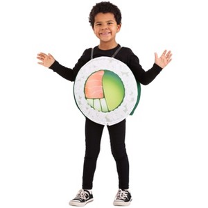 HalloweenCostumes.com One Size Fits Most   Sushi Roll Food Toddler Costume, White/Green/Orange - 1 of 4