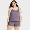 Women's Luxury Collection Shadow Striped Satin Pajama Cami Top - Auden™ - 4 of 4
