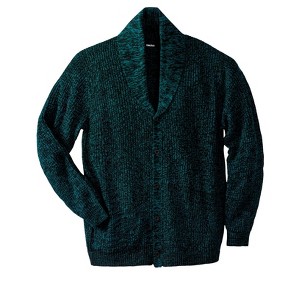 KingSize Men's Big & Tall Shaker Knit Shawl-Collar Cardigan Sweater - 1 of 4