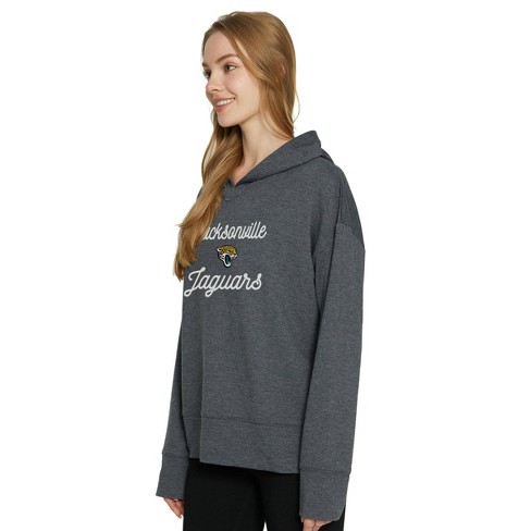 Nfl Jacksonville Jaguars Women s Long Sleeve Fleece Chainstitch Hooded Sweatshirt Xl Target