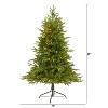 5ft. Fir Look Artificial Christmas Tree with 250 Clear LED Lights – Classic Seasonal Holiday X-Mas Tree - 2 of 4