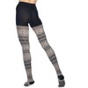 Memoi Diamond Fair Isle Patterned Cotton Blend Sweater Tights - image 3 of 4