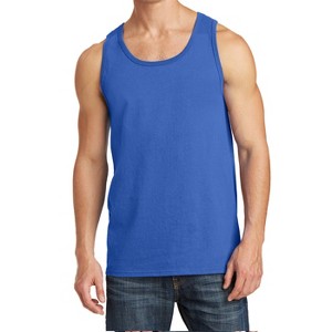Mafoose Mens Solid Cotton Tank Top Sleeveless Tee Shirt for Sports, Gym, Fitness, Beach - 1 of 4