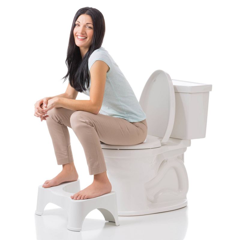 7" The Original Bathroom Toilet Stool White - Squatty Potty, 4 of 8