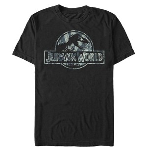 Men's Jurassic World Jurassic Worldscale Tropical T. Rex Logo T-Shirt - 1 of 4