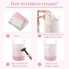 Pink Laundry Hamper Tall Cotton Rope Laundry Basket Hamper Large Bow Basket - 2 of 4