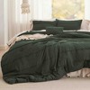 BAGOKIE 4-Piece Pinch Pleat Striped Bed in a Bag Comforter Set for All Season - 3 of 3
