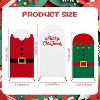 Set of 3 Christmas Arch Backdrop Covers, Santa Suit Belt Gold Buckle, Elf, Merry Christmas, Party Stretch Backgrounds - 2 of 4