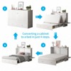 Mjkone Murphy Bed,Cube Foldable Cabinet Bed with Charging Station - 4 of 4