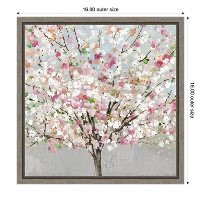 Spring Love Pink and White Floral Canvas Print