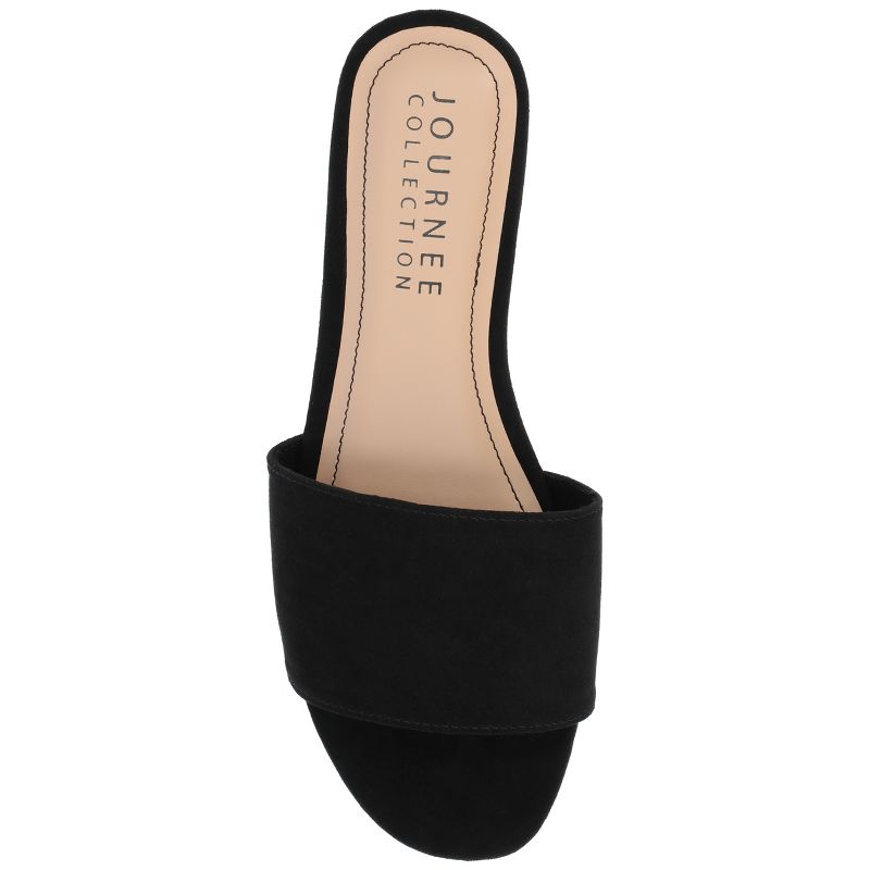 Journee Collection Womens Medium and Wide Width Kolinna Tru Comfort Foam Slip On Slide Flat Sandals, 5 of 11