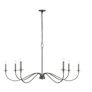 Arrington 63" Steel Chandelier - 6 Bulbs, Dimmable, Ideal for Dining Room & Foyer - 1 of 3