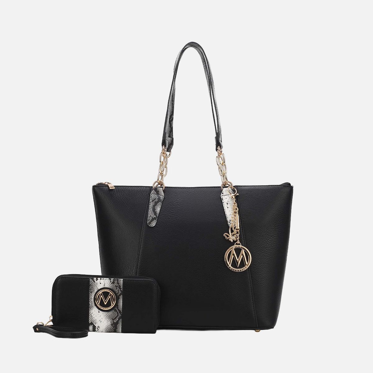 Vegan Leather Tote Bag with Matching Wristlet Wallet, Ximena | MKF Collection by Mia K