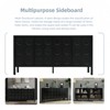 Modern Black Accent Cabinet – Wooden Storage Sideboard with Unique Geometric Circle Doors, Coffee Bar Cabinet for Entryway, Living Room & Home Office - 3 of 4