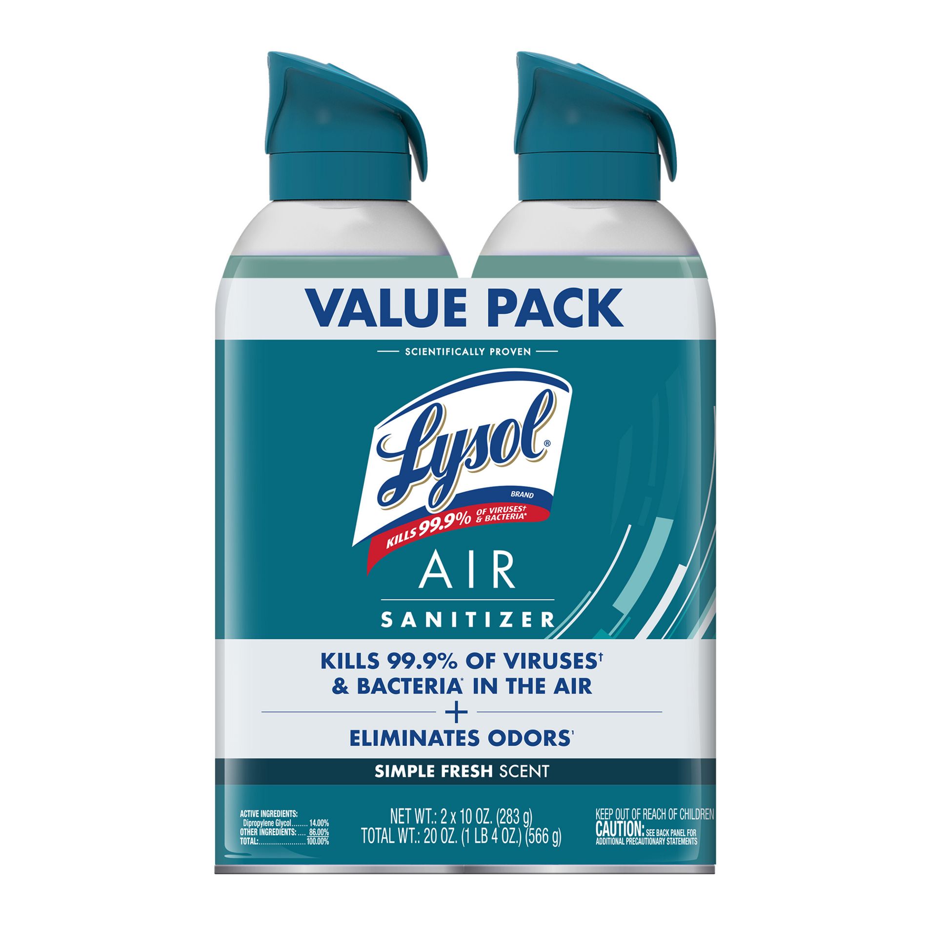 Lysol Air Sanitizer Spray - Simple Fresh - 10oz