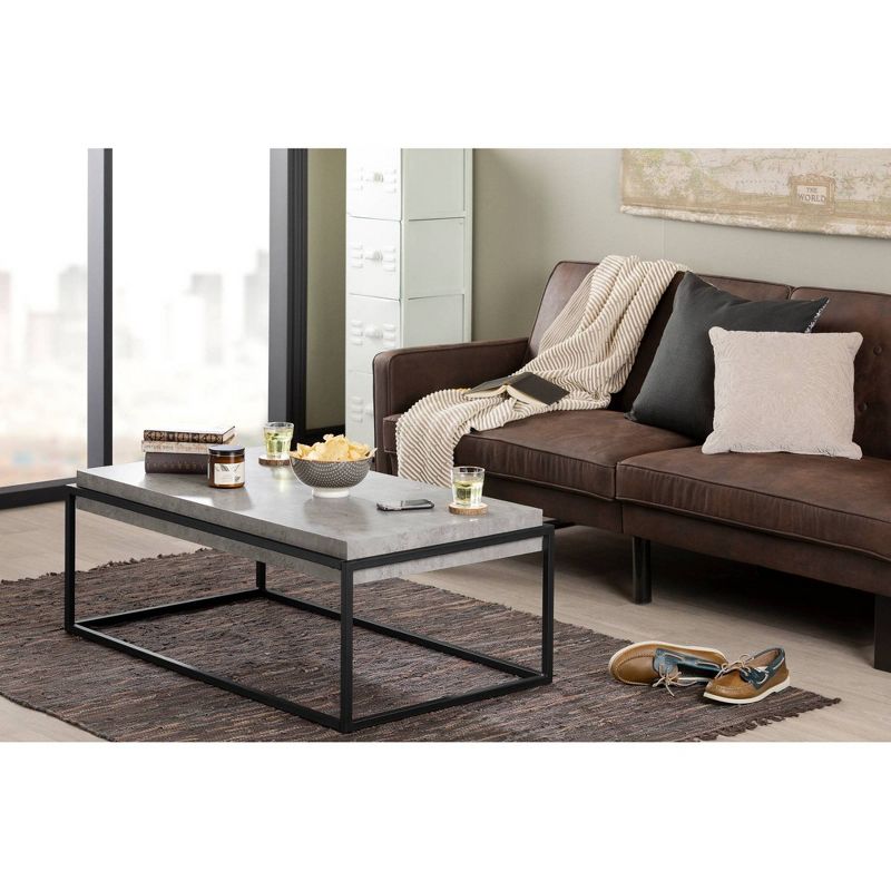 Mezzy Modern Industrial Coffee Table Gray/Black - South Shore, 4 of 11