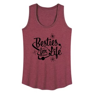 Women's - Instant Message - Besties For Life Graphic Racerback Tank - 1 of 4