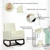 Tangkula 2-in-1 Upholstered Rocking Chair with Wood Leg & Pillow Relax Sofa Chair Light Grey/Beige/Dark Gray - image 4 of 4