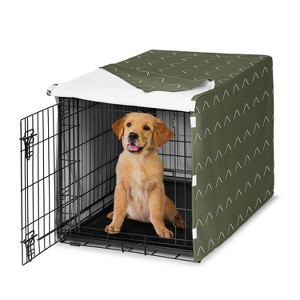 Sweet Jojo Designs Boy, Girl, Unisex/Gender Neutral Dog Crate Kennel Cover 36in. Woodland Arrow Green and White - 1 of 4