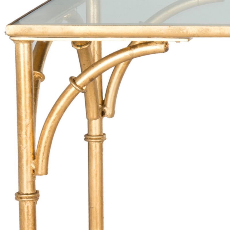 Maurice Console Table - Gold/Glass - Safavieh., 4 of 5